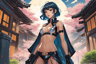 draw digital illustrations in manga or comic style