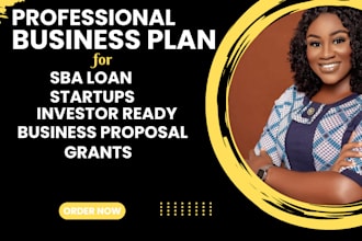 write a professional sba business plan, investor ready, grant proposal