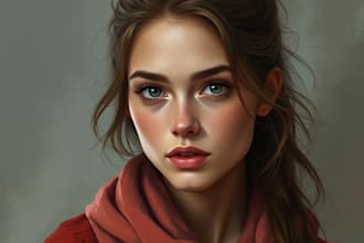 paint a realistic digital portrait