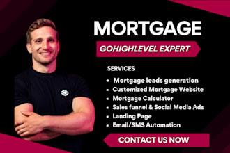 be your mortgage gohighlevel website sales funnel mortgage leads calculator pro