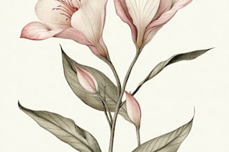 craft a beautiful botanical or floral illustration