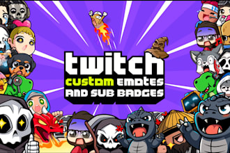 create custom twitch emotes, discord emoji, youtube stickers and sub badges