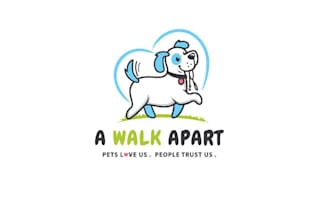 design creative dog walking pet service company logo