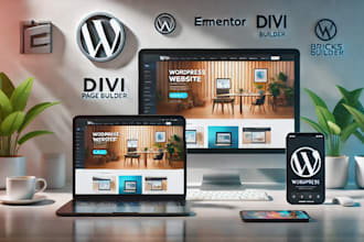 build a stunning wordpress website with elementor, divi, or bricks builder