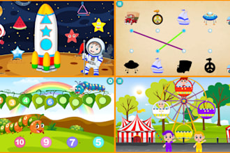 2d unity kids game development learning app educational game mobile game design