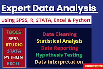 research data analysis and reporting using spss, r, python, stata