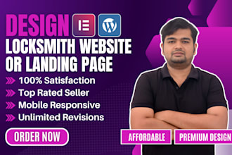 create locksmith wordpress website or locksmith landing page