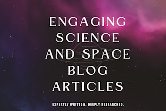 write engaging science and space blog articles