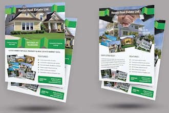redesign or design luxury real estate brochure and flyer in 24 hours
