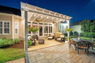 render realistic 3d backyard landscape design renovation garden pool patio deck
