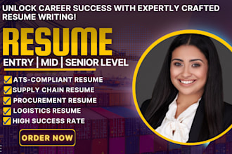 crafts ats optimized resumes for supply chain, logistics and transportation jobs
