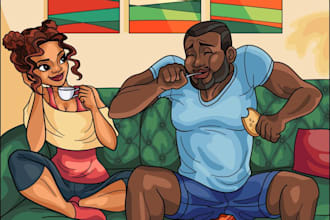 do african american book illustrations, character design