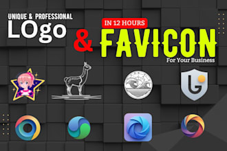 do premium logo and favicon design with a creative touch