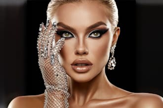 business headshot or fashion beauty portrait retouch and fix hair image