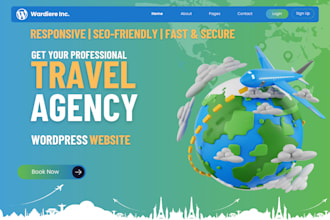 create a travel agency website with booking system