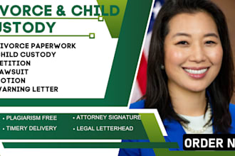 draft family law, marriage, and divorce document in 24hrs as a US family lawyer