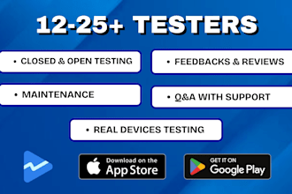 provide 12 to 25 testers google play app closed testing for 14 days play console