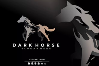 design a retro vintage horse logo