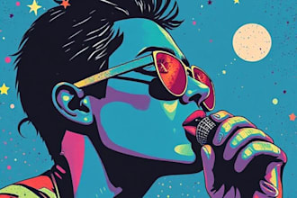 draw an unique wpap pop art portrait
