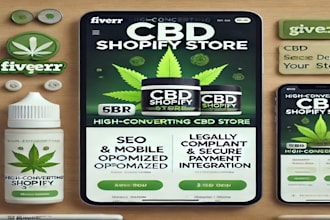 design cbd shopify store, build cbd website cannabis website