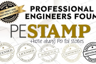 do civil engineer, usa pe stamp, california stamp, florida stamp for city