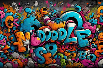 draw amazing doodle art graffiti cartoon illustration