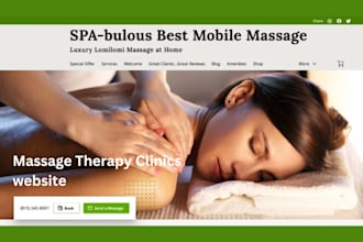 booking massage therapy website spa website mental health physiotherapy website