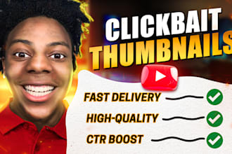 design engagement thumbnail and clickbait thumbnail designer