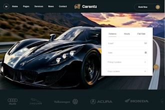 design chauffeur website limousine website car rental vtc taxi booking website