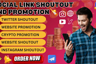 share shoutout promote website link to 120m active fb twitter yt crypto audience
