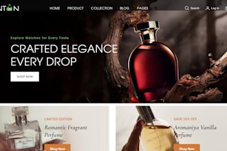 design perfume shopify store fragrance cologne perfume dropshipping website