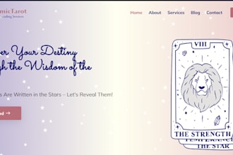 build professional spiritual website tarot reading  booking psychic website