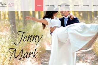 build wedding website for the digital invitation, rsvp, wix photography website
