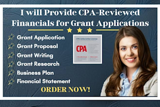 provide CPA letter reviewed financials for grant applications