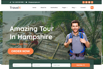build dynamic travel agency website agency website tour website tourism website