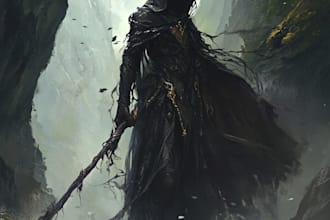 do fantasy dnd art, monster character, game art, sheet, and dnd party