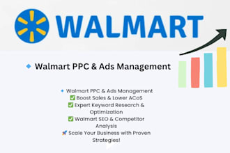 set up and optimize walmart PPC ads, SEO walmart brand growth