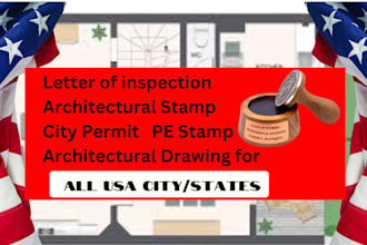 stamp mep, construction, architecture drawing for USA pe stamp, city permit