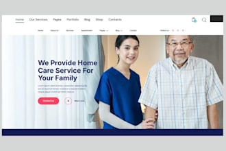 build home care website elderly, senior care healthcare website assisted living