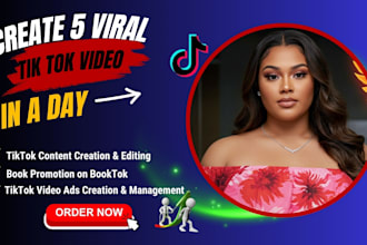 tik tok video ads book promotion video booktok content creator and tiktok editor