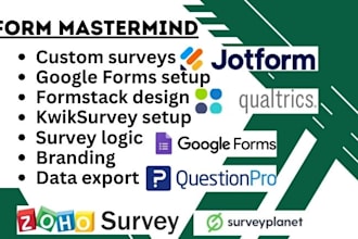 create smart google form jotform qualtrics questionpro surveyplanet zoho survey
