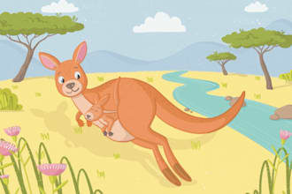 create whimsical children storybook illustrations for you