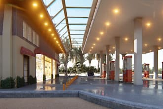 rebuild 3d gas station render,3d subway,3d factory design,commercial spaces cgi