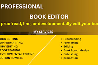 proofread, line, or developmentally edit your book