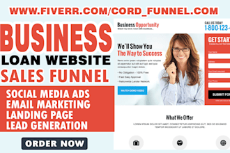 design business loan landing page business loan payday loan website sales funnel