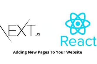 add pages or component to your website using react , next js