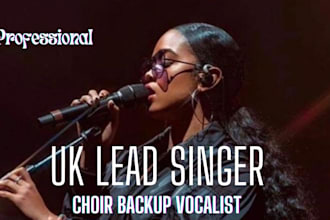 be UK female rnb gospel pop singer lead vocalist demo cover choir backup vocal