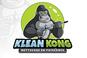 make mascot amazing cleaning logo