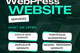 redesign, rebuild, duplicate or portfolio your wordpress website