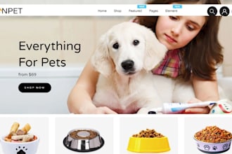design pet shopify store cat furniture dog fashion pet dropshipping website